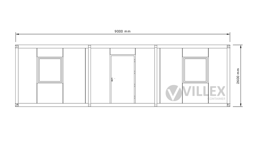 Bürocontainer Villex Giant Plus Cube Nero 1.0