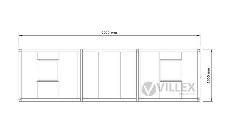Bürocontainer Villex Giant Plus Cube Nero 2.0