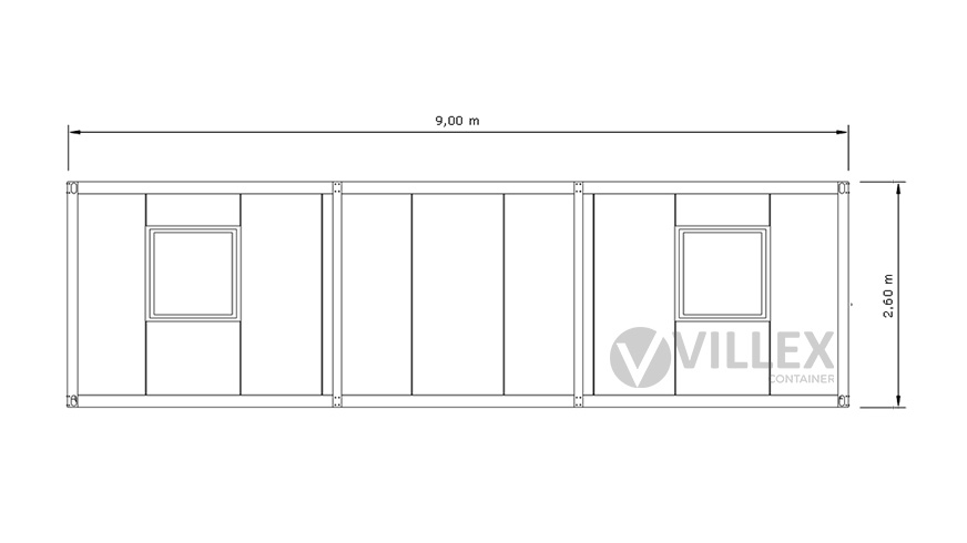 Bürocontainer Villex Giant Plus Cube Nero 3.0