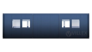 Bürocontainer Villex Giant Plus Cube Short Doppio Fenster Nero 1.0