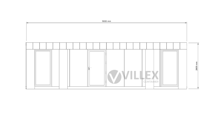 Bürocontainer Villex Giant Wood Pavillon 1.0