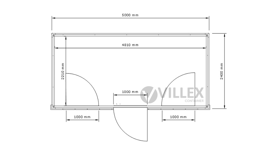 Bürocontainer-Villex-Medium-Block-Line-Black-1.0-8 Bürocontainer Villex Medium Block-Line Black 1.0