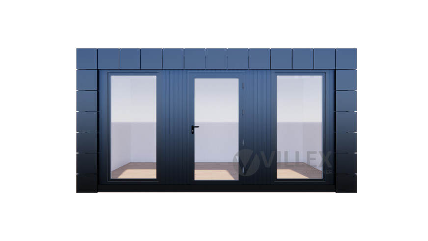 Bürocontainer Villex Medium Block-Line Black 2.0