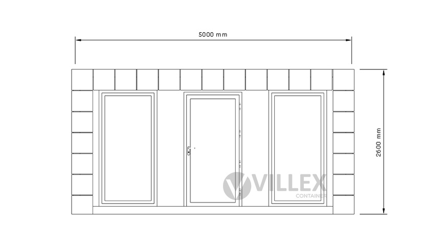 Bürocontainer-Villex-Medium-Block-Line-Grey-1.0-9 Bürocontainer Villex Medium Block-Line Grey 1.0