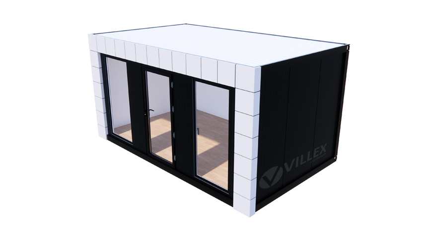 Bürocontainer Villex Medium Block-Line Grey 2.0