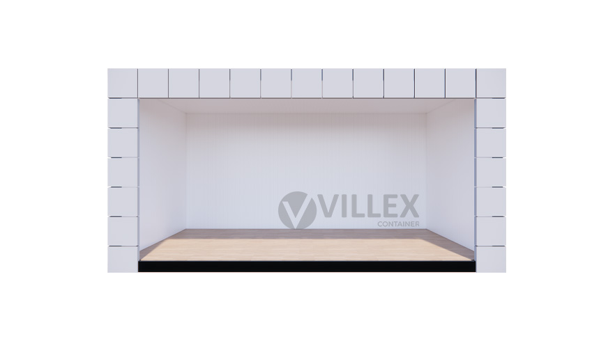Bürocontainer Villex Medium Block-Line Grey 2.0