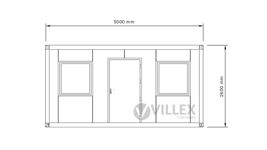 Bürocontainer Villex Medium Plus Cube Nero 1.0