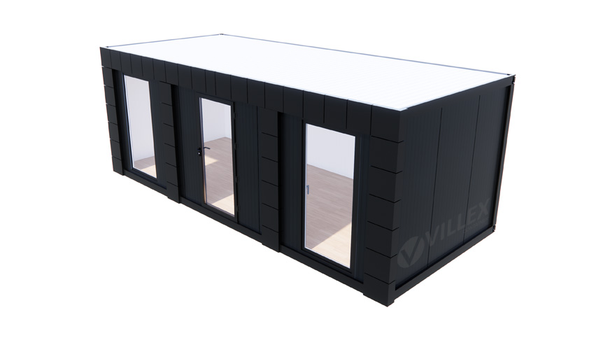 Bürocontainer Villex Mega Block-Line Black 1.0