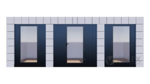 Bürocontainer Villex Mega Block Line Grey 1.0