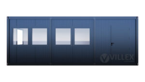 Bürocontainer Villex Mega Cube Doppio Fenster Nero 1.0