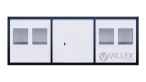 Bürocontainer Villex Mega Cube Long Doppio Blanc 1.0