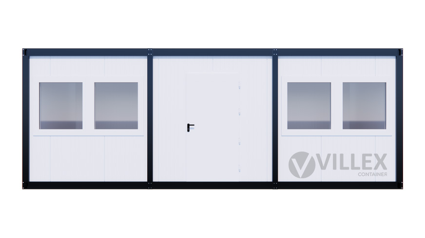 Bürocontainer Villex Mega Cube Long Doppio Blanc 1.0