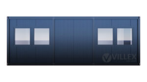 Bürocontainer Villex Mega Cube Short Doppio Fenster Nero 1.0
