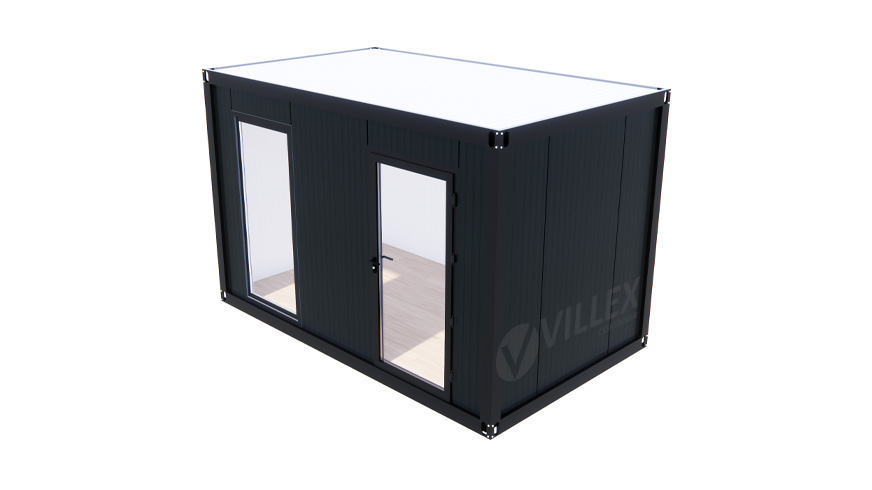 Bürocontainer Villex Mini Cube Vertikal Nero 1.0