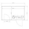 Bürocontainer Villex Mini Cube Vertikal Nero 1.0