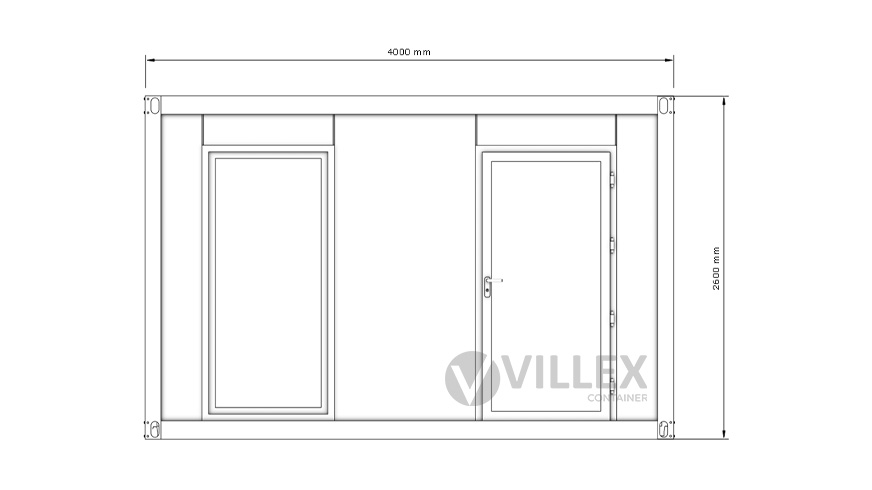 Bürocontainer Villex Mini Cube Vertikal Nero 1.0