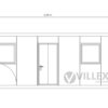 Bürocontainer Villex Standard Cube Blanc 1.0