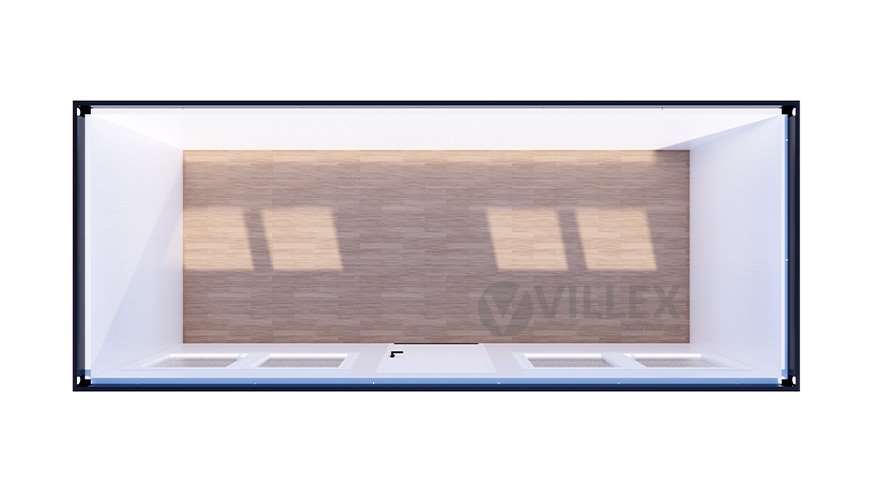 Bürocontainer Villex Standard Cube Long Doppio Blanc 1.0