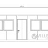 Bürocontainer Villex Standard Cube Long Doppio Blanc 1.0