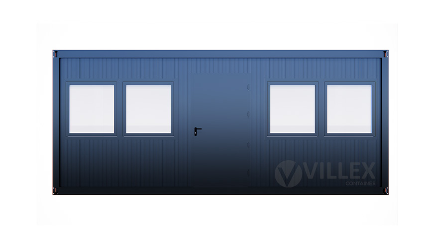 Bürocontainer Villex Standard Cube Long Doppio Nero 1.0