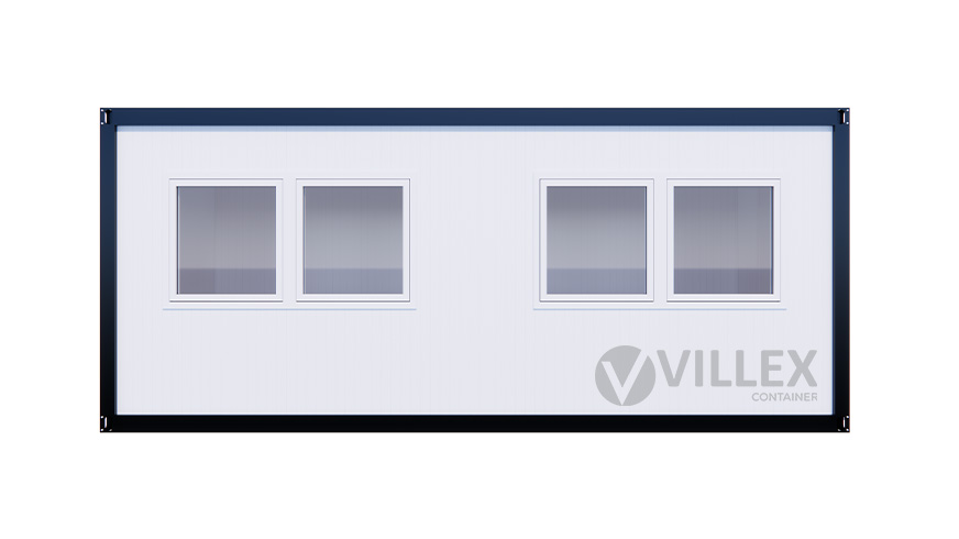 Bürocontainer Villex Standard Cube Short Doppio Blanc 1.0