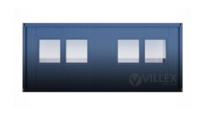 Bürocontainer Villex Standard Cube Short Doppio Nero 1.0