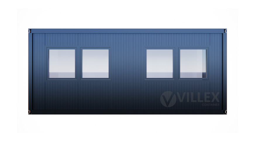 Bürocontainer Villex Standard Cube Short Doppio Nero 1.0