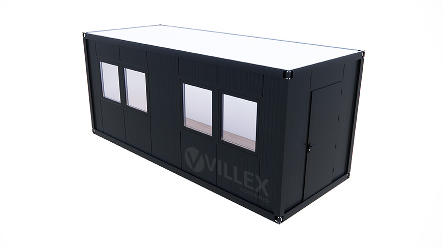 Bürocontainer Villex Standard Cube Short Doppio Nero 1.0