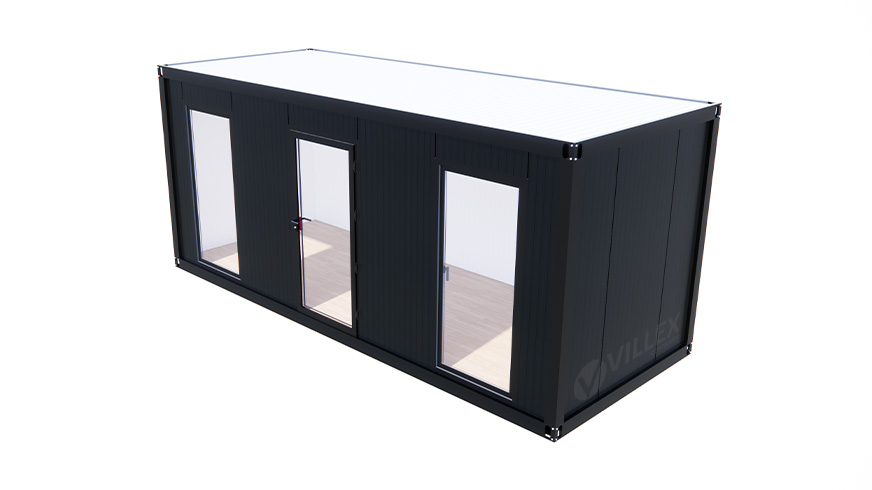 Bürocontainer Villex Standard Cube Vertikal Nero 1.0