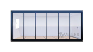 Bürocontainer Villex Standard Glas Cube Blanc 1.0