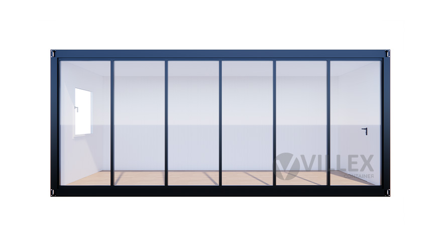 Bürocontainer Villex Standard Glas Cube Blanc 1.0