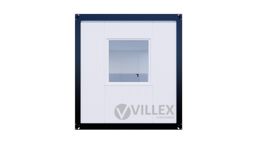 Bürocontainer Villex Standard Glas Cube Blanc 1.0