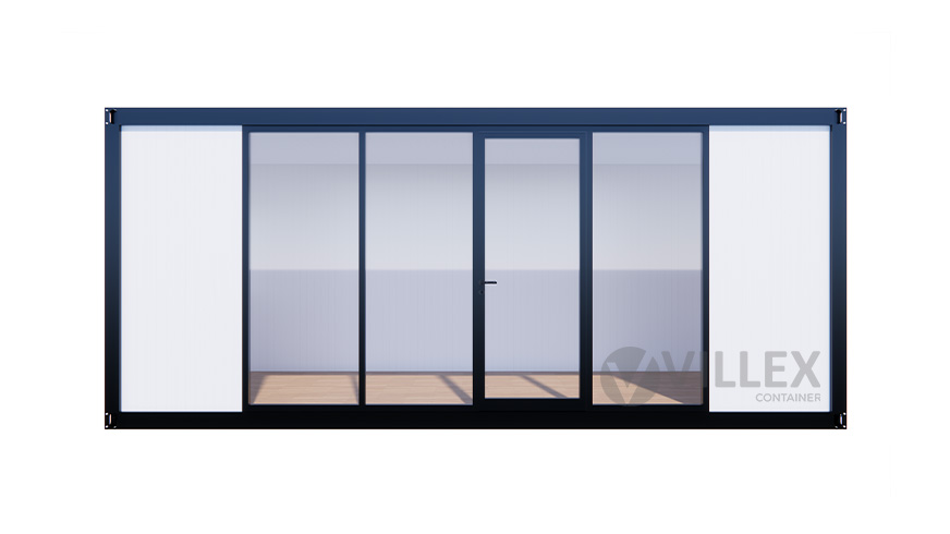 Bürocontainer Villex Standard Glas Cube Blanc 2.0