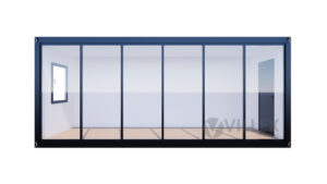 Bürocontainer Villex Standard Glas Cube Nero 1.0