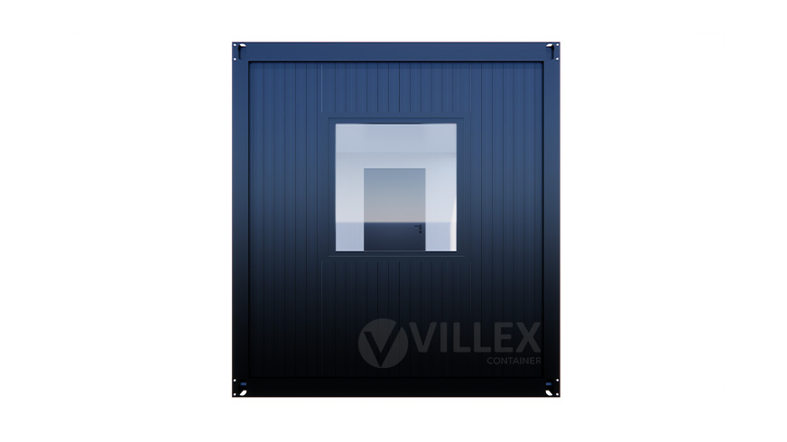Bürocontainer Villex Standard Glas Cube Nero 1.0