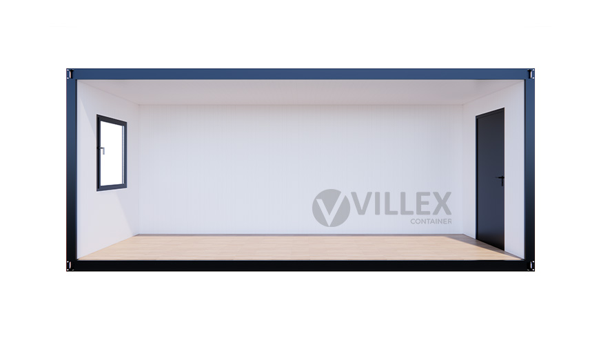 Bürocontainer Villex Standard Glas Cube Nero 1.0
