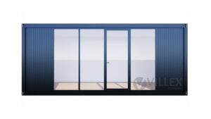 Bürocontainer Villex Standard Glas Cube Nero 2.0