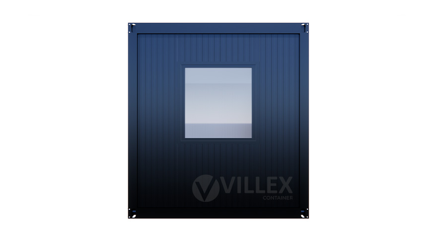 Bürocontainer Villex Standard Glas Cube Nero 2.0