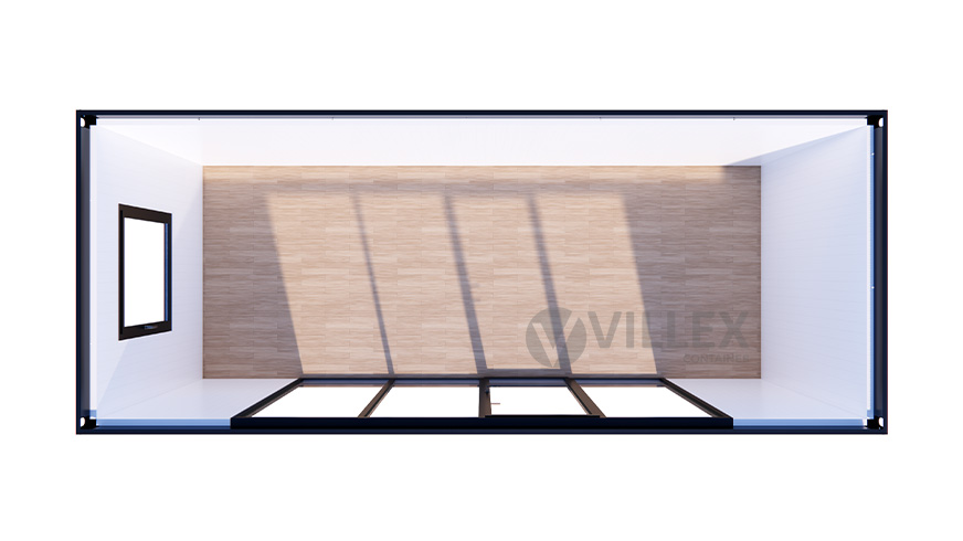 Bürocontainer Villex Standard Glas Cube Nero 2.0