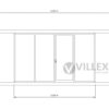 Bürocontainer Villex Standard Glas Cube Nero 2.0