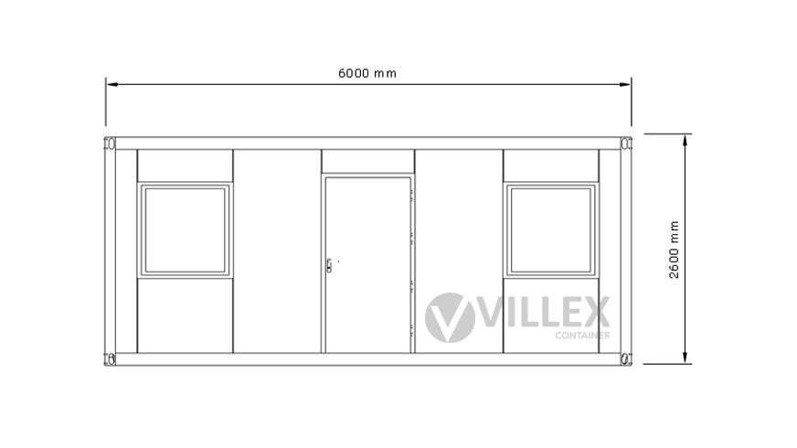 Bürocontainer-Villex-Standard-Plus-Cube-Nero-1.0-9 Bürocontainer Villex Standard Plus Cube Nero 1.0