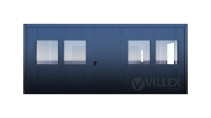 Bürocontainer Villex Triple Big Cube Doppio Fenster Nero 1.0