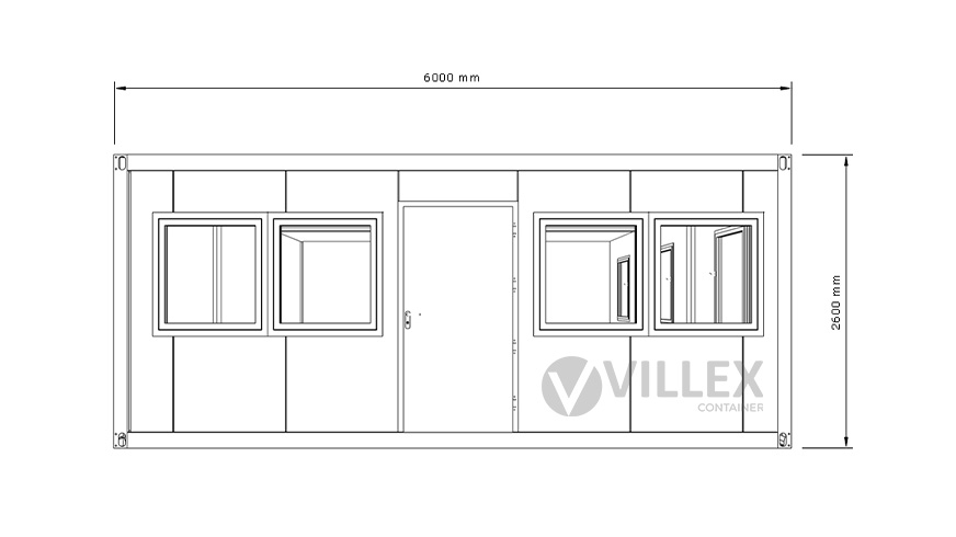 Villex Triple Big Cube Doppio Fenster Nero 1.0