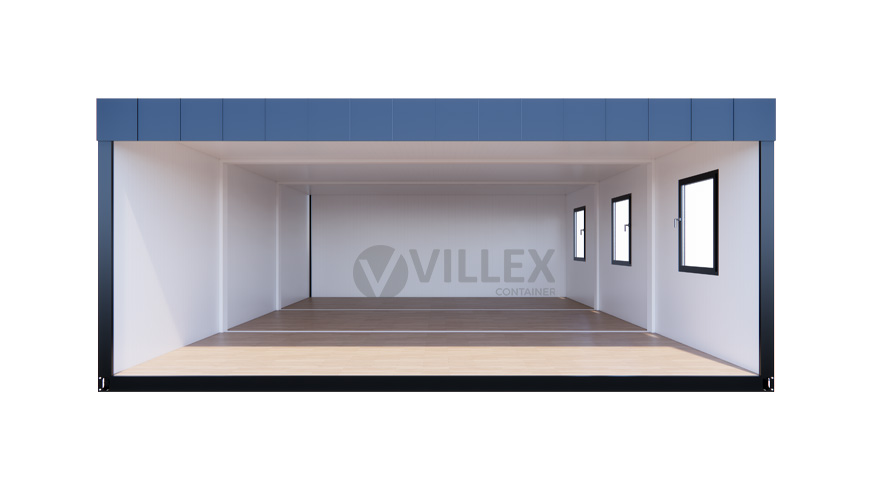 Bürocontainer Villex Triple Big Wood Pavillon 1.0