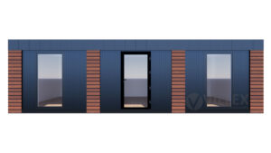 Bürocontainer Villex Triple Big Wood Pavillon 2.0