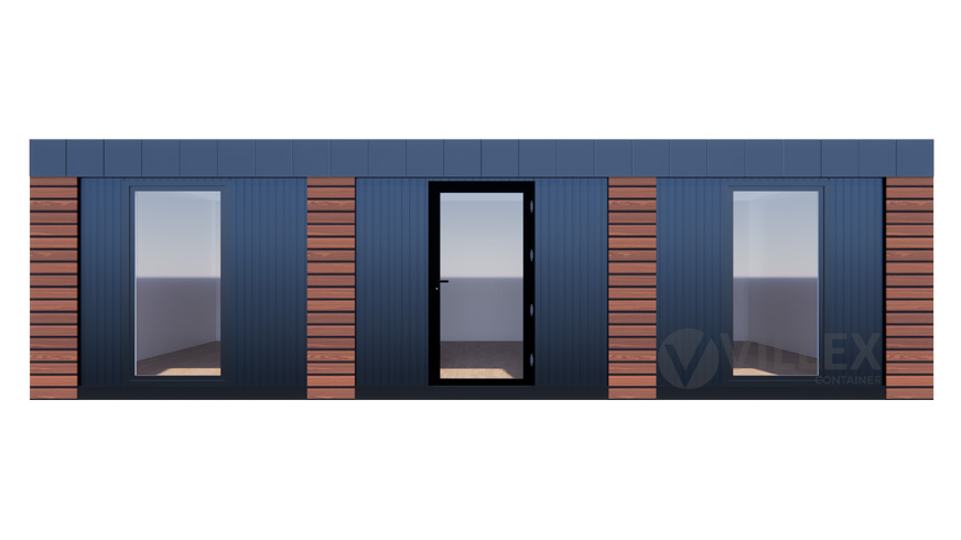 Bürocontainer Villex Triple Big Wood Pavillon 2.0