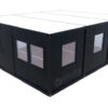 Bürocontainer Villex Triple Standard Cube Doppio Fenster Nero 1.0