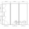 Bürocontainer Villex Triple Standard Cube Doppio Fenster Nero 1.0