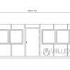 Bürocontainer Villex Triple Standard Cube Doppio Fenster Nero 1.0