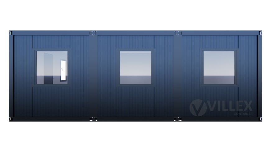 Bürocontainer Villex Triple Standard Cube Nero 1.0